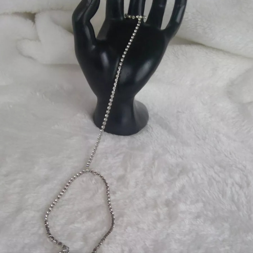 Austrian Crystal Ankle to Toe Ring Anklet